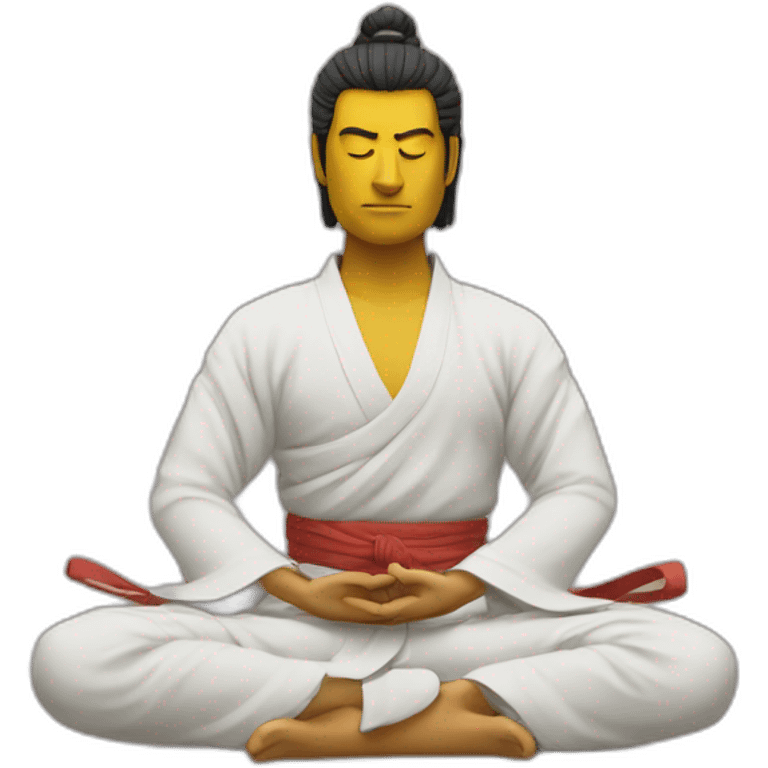 Samuraj meditating emoji