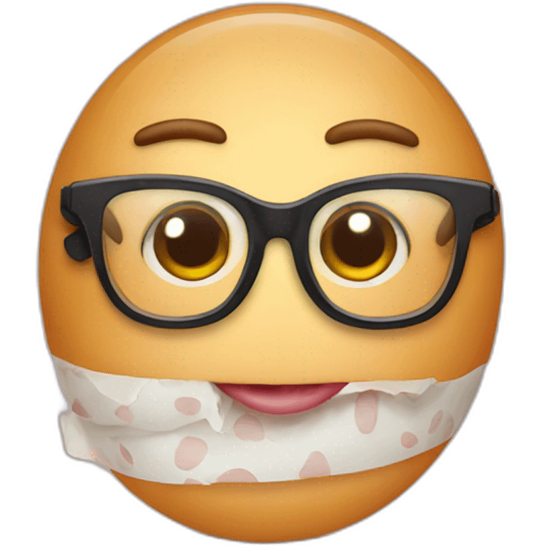 ham with eyeglasses emoji