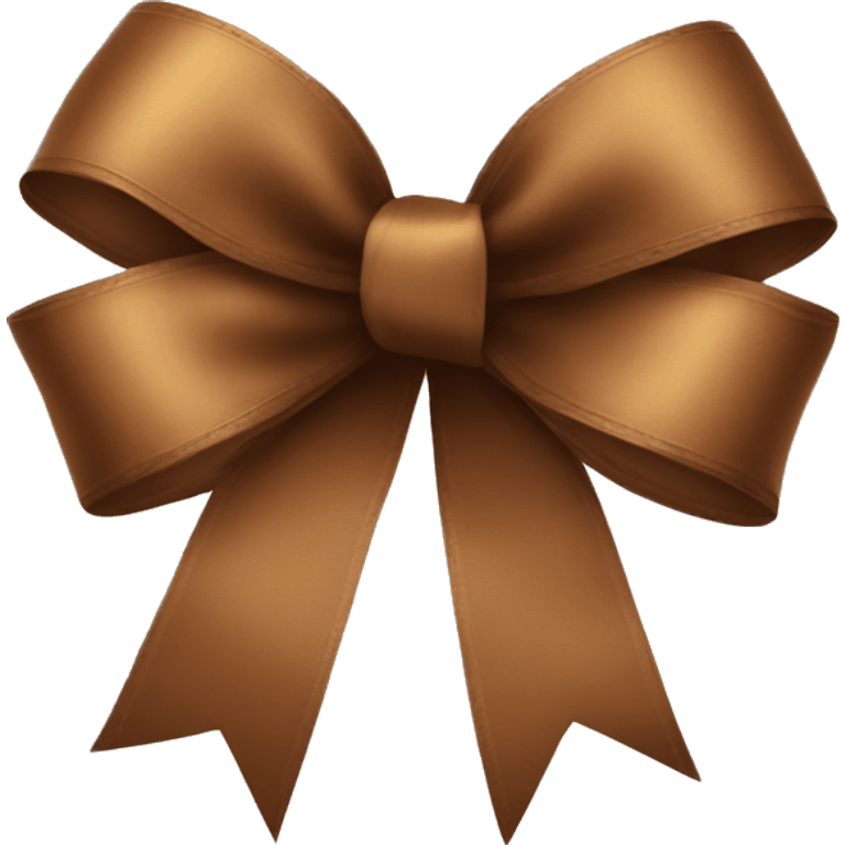 Brown ribbon bow emoji