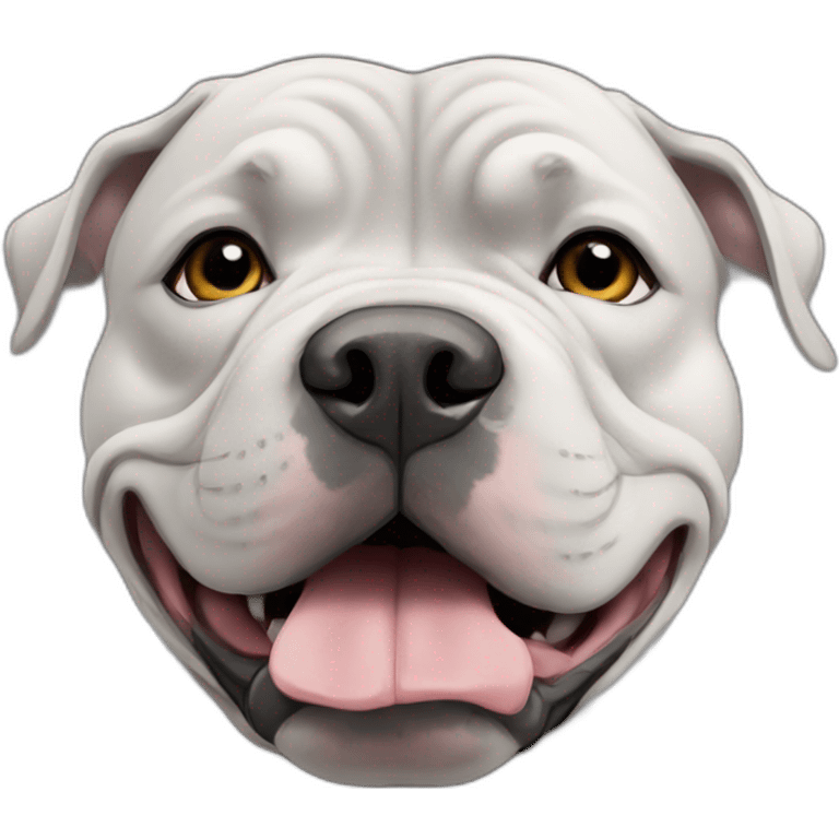 gray strong american bully  emoji