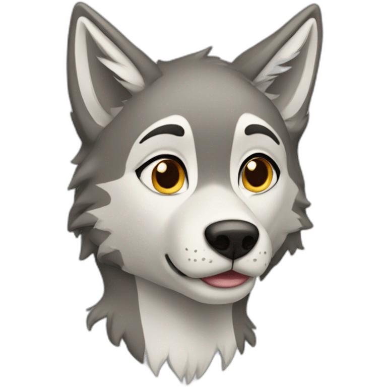 Fille loup emoji