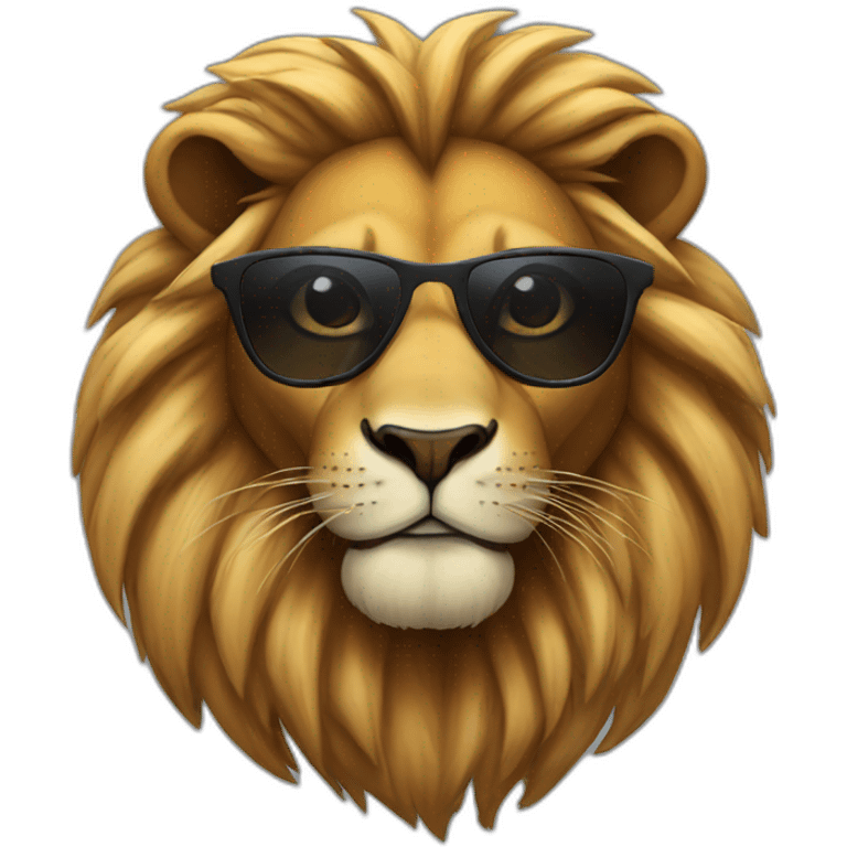 lion with shades emoji