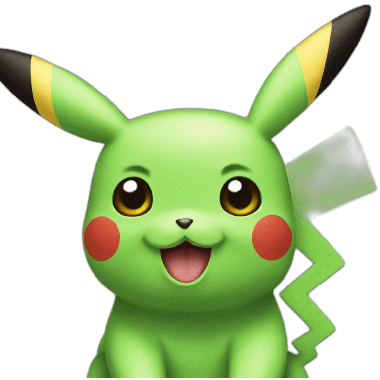 Green pikachu emoji