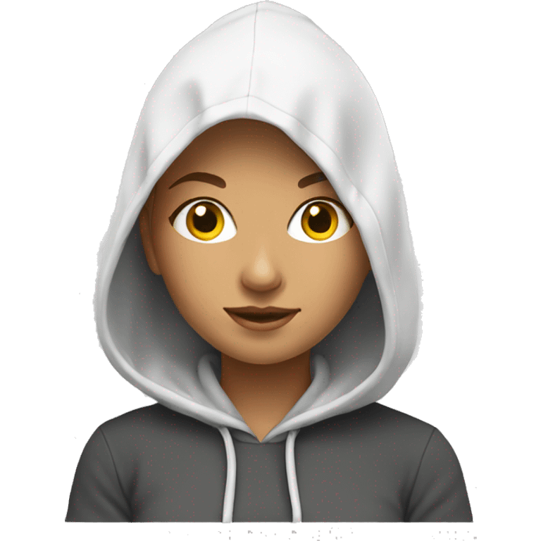 white champion female hoodie  emoji