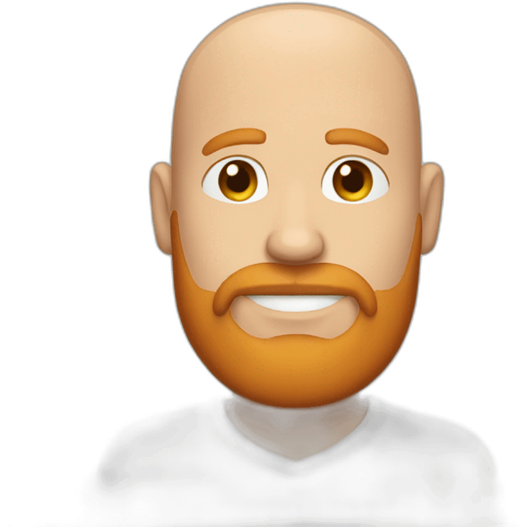 Bald man with ginger beard emoji