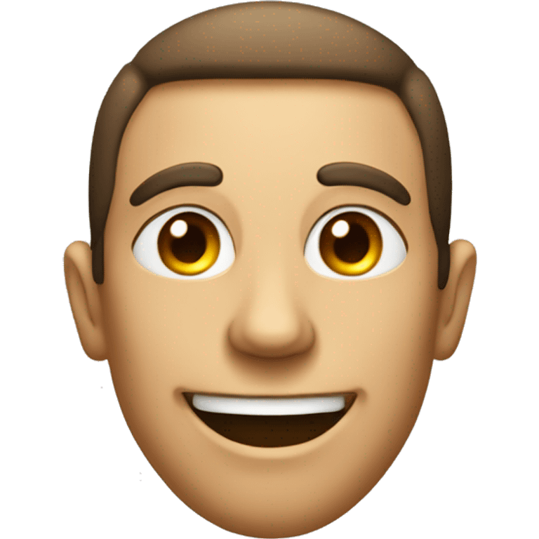 a masculine smiling face that is just eyes and a mouth emoji