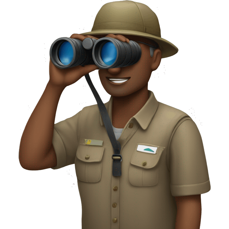 person with binoculars ￼ emoji