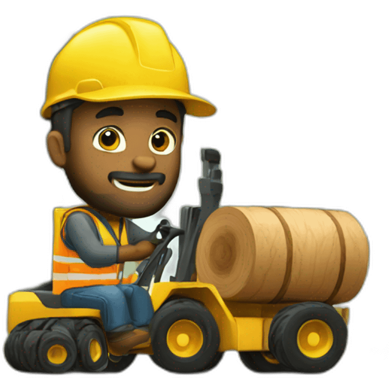 forest forwarder with timber emoji