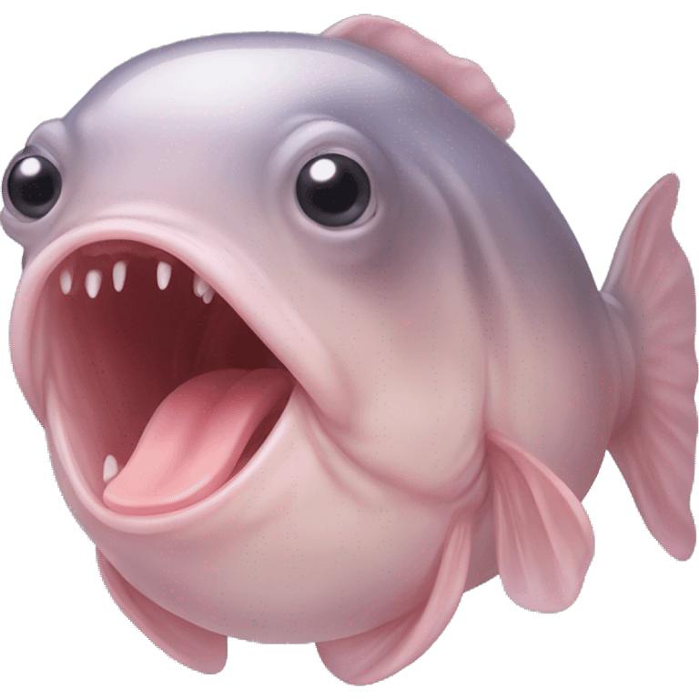 Blob fish drooling wet emoji