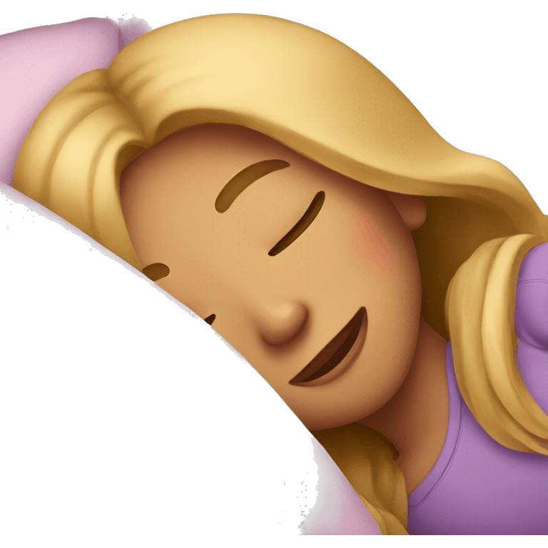 Girl sleeping in bed emoji