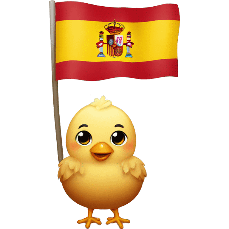 little chiken with a spain flag emoji