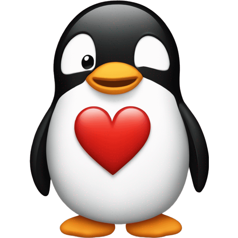 Pingüino con corazón  emoji