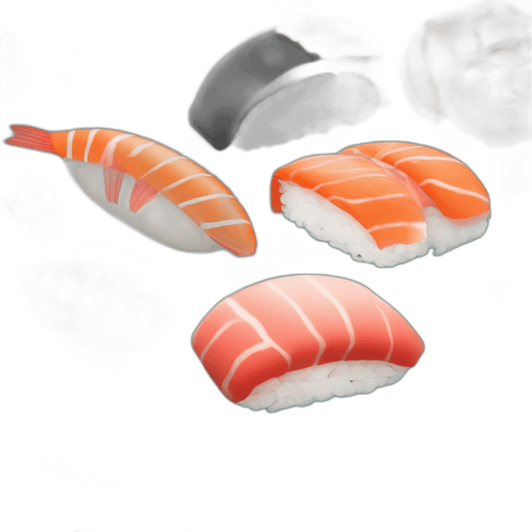 Japonaise qui mange des sushis emoji