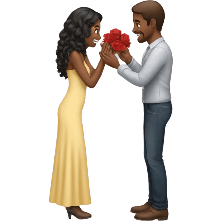 man proposing women  emoji