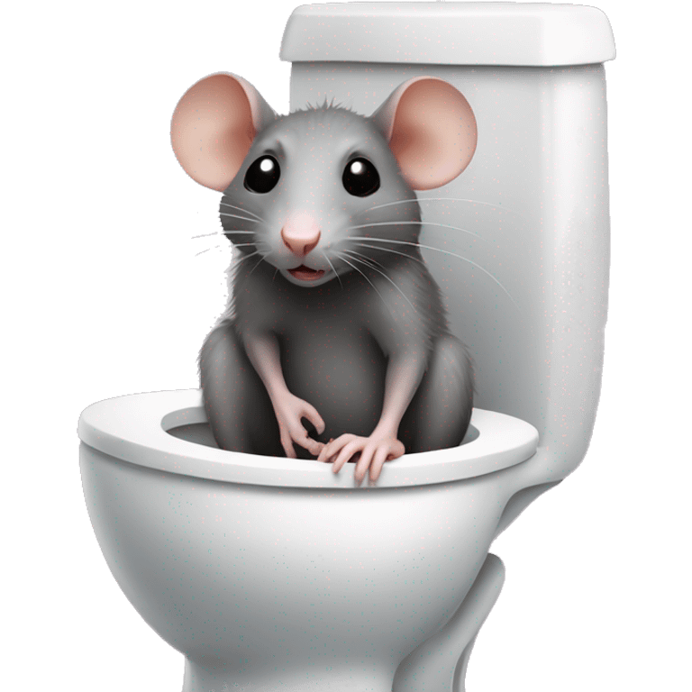 Rat sitting on a toilet  emoji