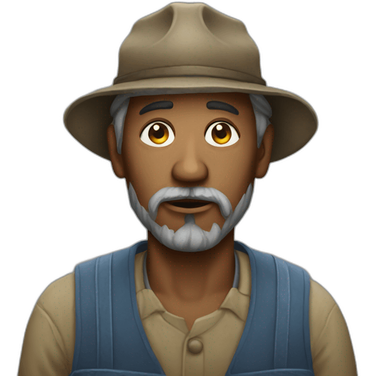 poor homeless farmer  emoji