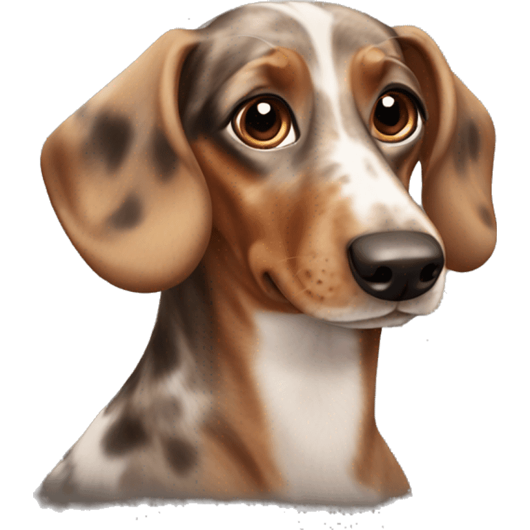 brown merle dachshund emoji