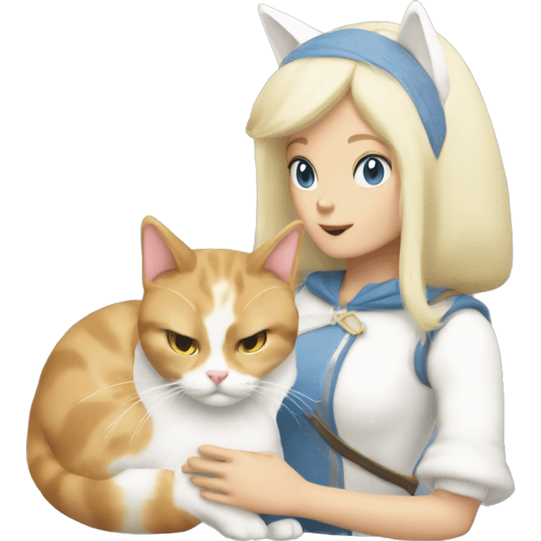 Fionna and Cake The Cat emoji