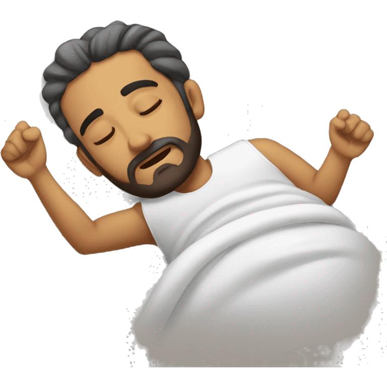 Arabic man sleeping in bed emoji