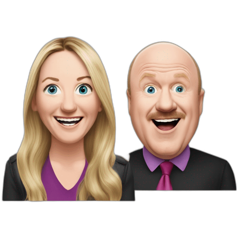 Victoria Coren-Mitchell and Phil Mitchell chuckle brothers emoji