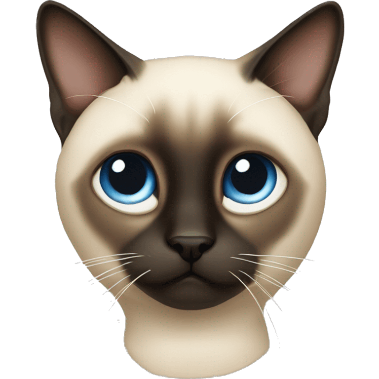 a siamese cat that is missing its right eyeball emoji