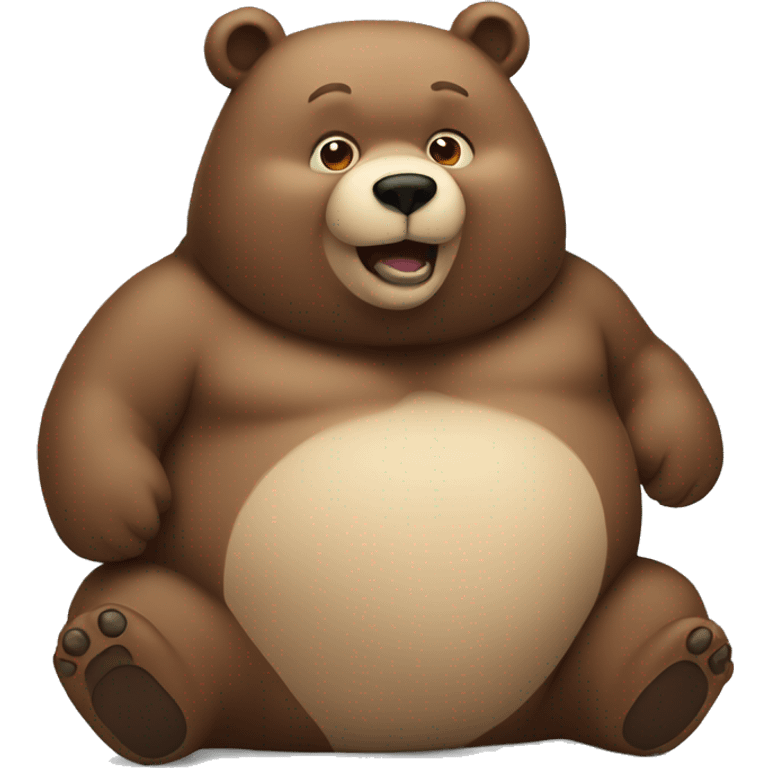 chubby bear with a belly emoji