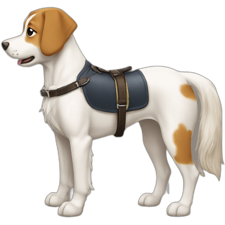 Chien sur cheval emoji