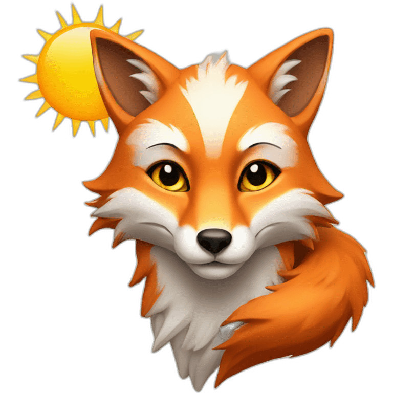 Fox + sun emoji