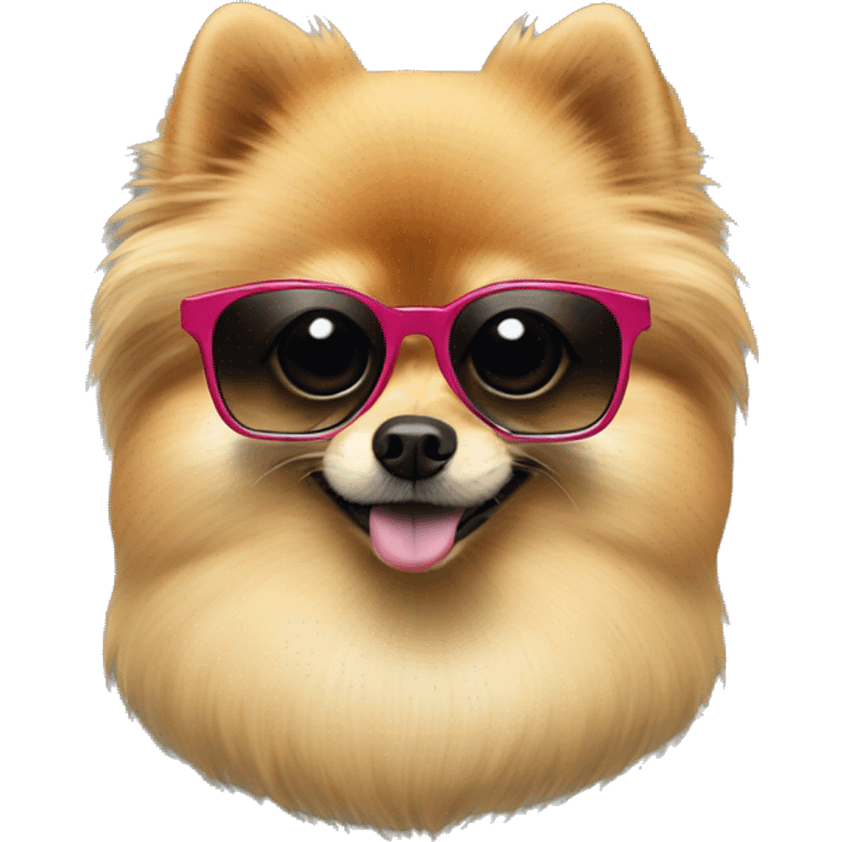 pomeranian with cool gasses emoji