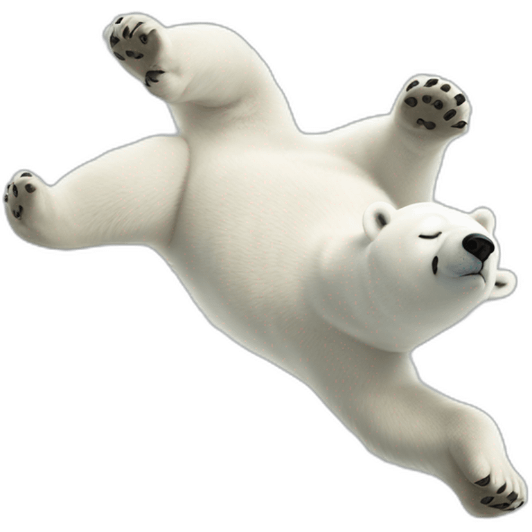 polar bear doing a backflip emoji