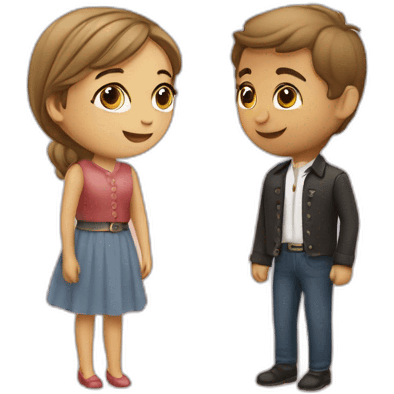 Couple romantique français emoji