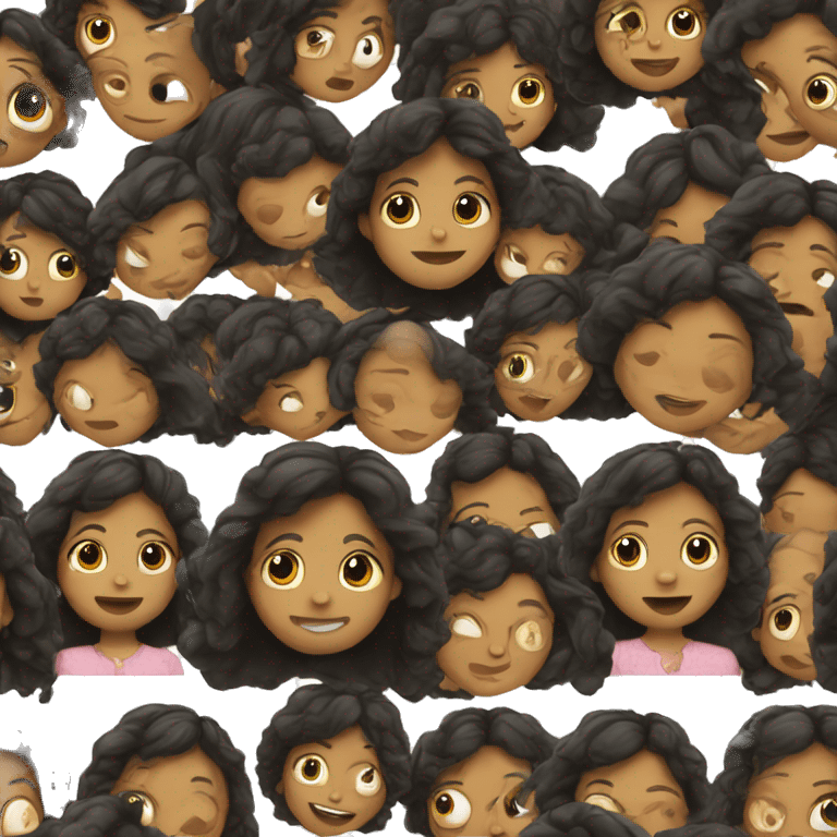 niña pelo negro emoji