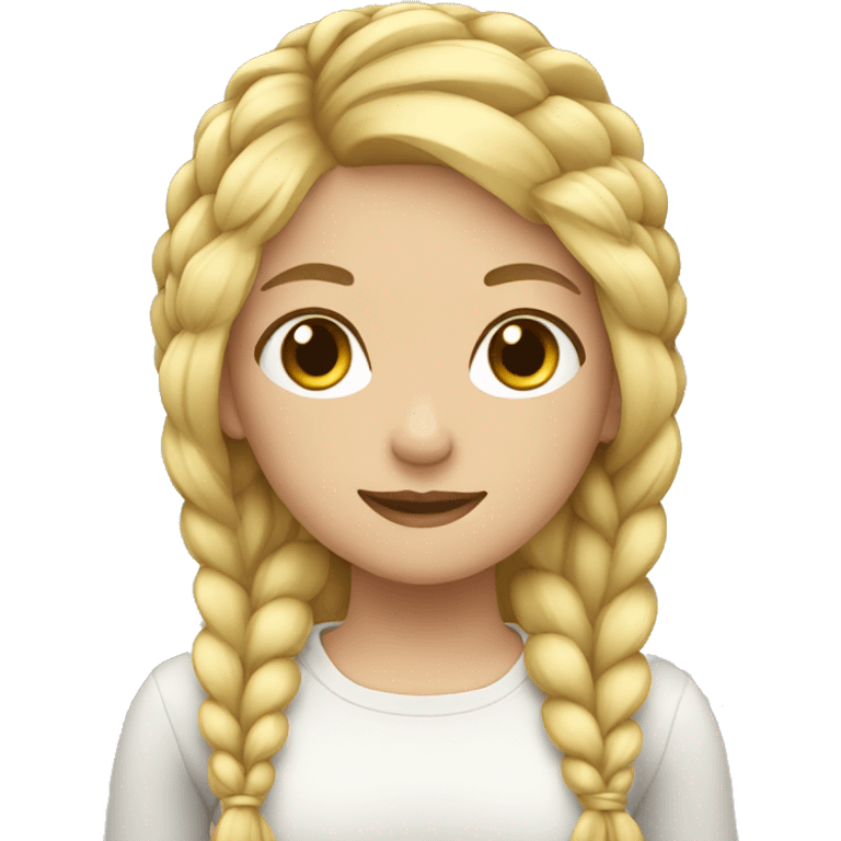 Blonde girl with plaits  emoji