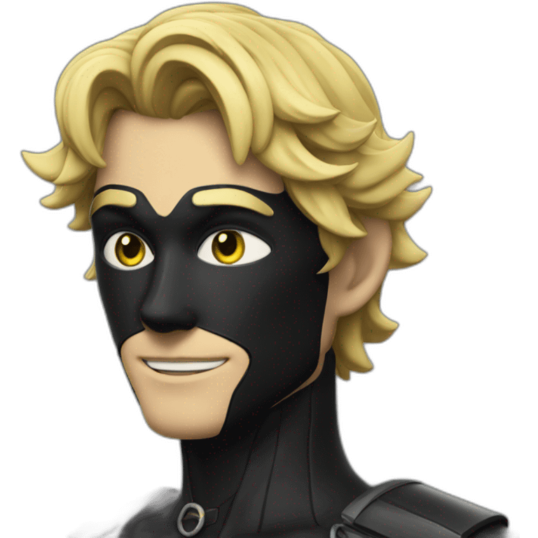 Chat noir super héro emoji