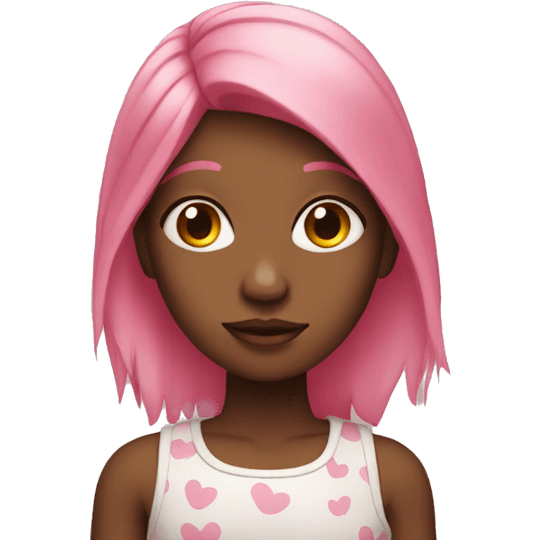 A girl wth pink hair emoji