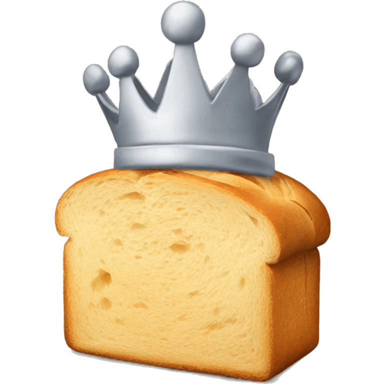 now make a slice of bread with a crown on top emoji