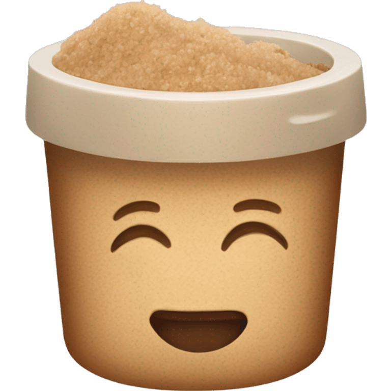 light brown body scrub pot emoji