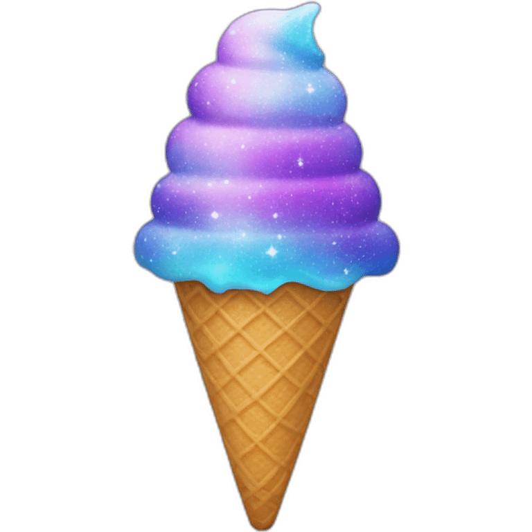 A galaxy ice cream emoji