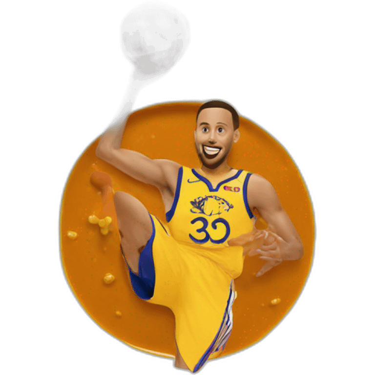 Curry who shoot in 3 points emoji