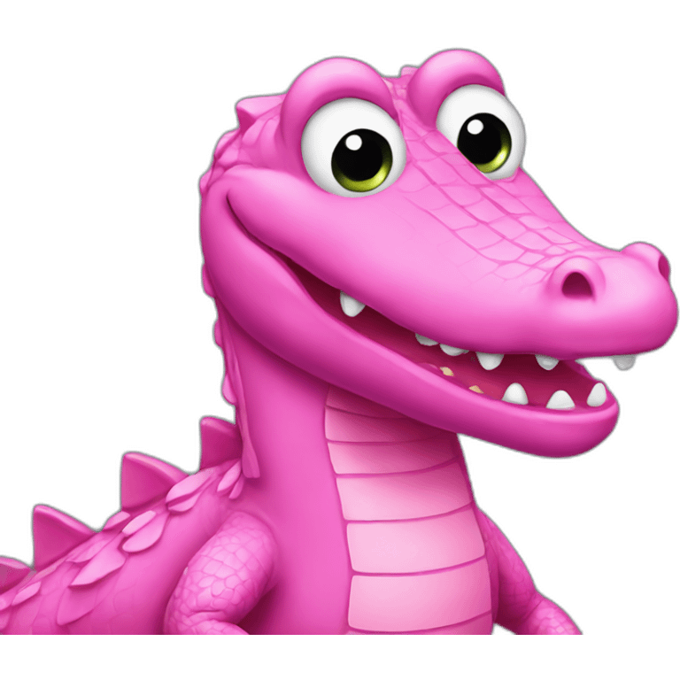 Pink alligator emoji