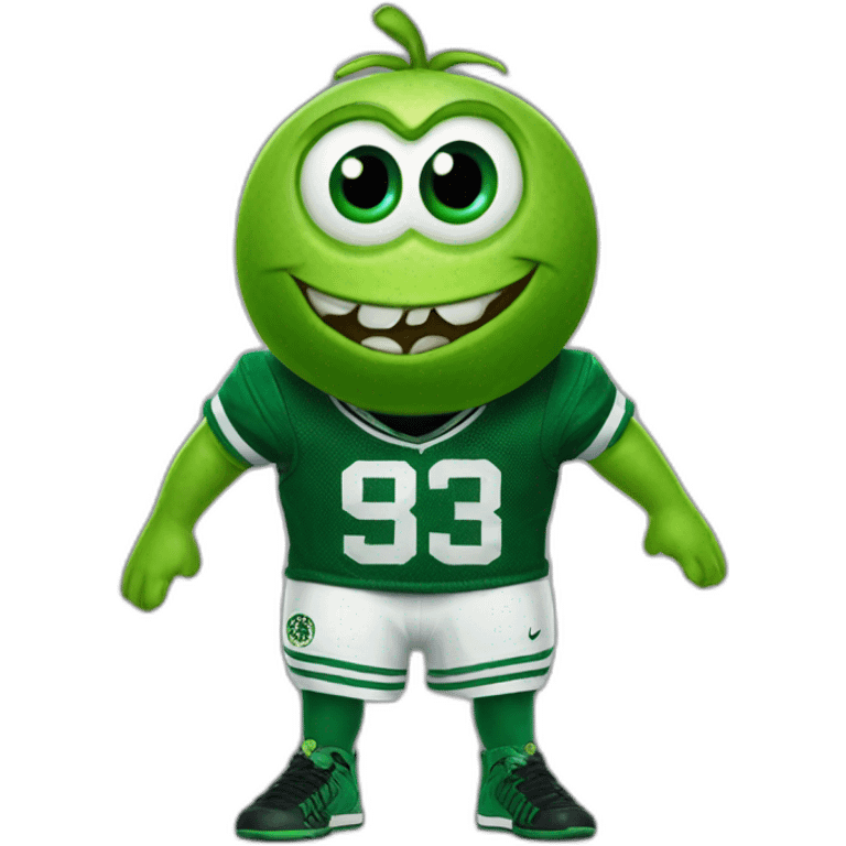 mike wazowski with green boston celtics jerssey emoji