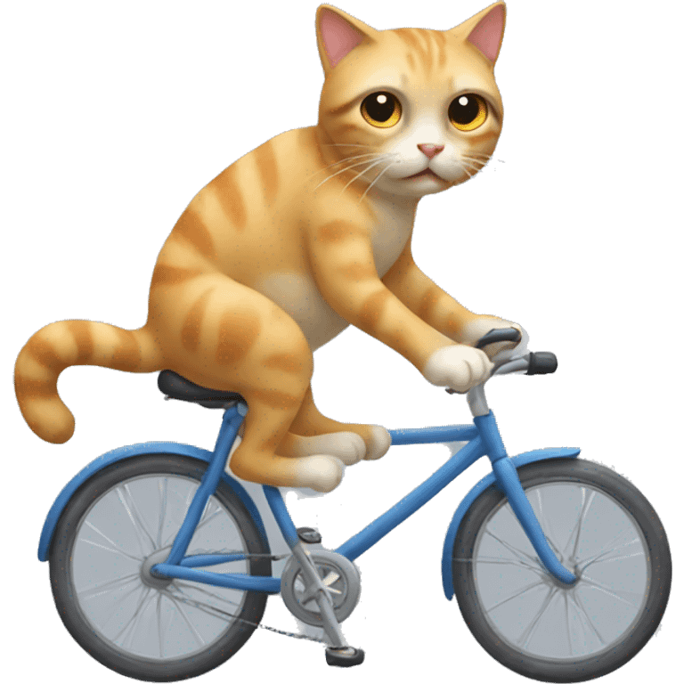 cat riding bicycle emoji