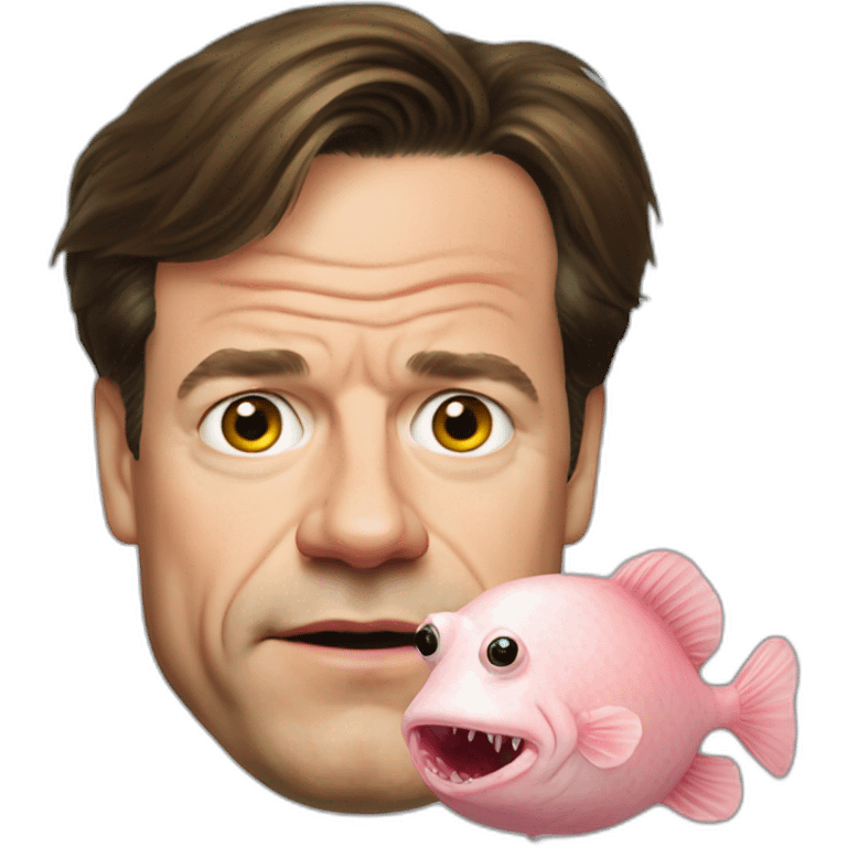 mark rutte with blobfish head emoji