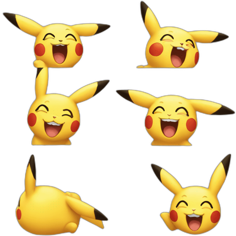 pikachu laughing emoji