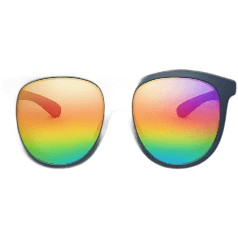 rainbow glasses emoji