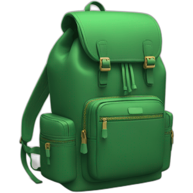 small backpack green emoji