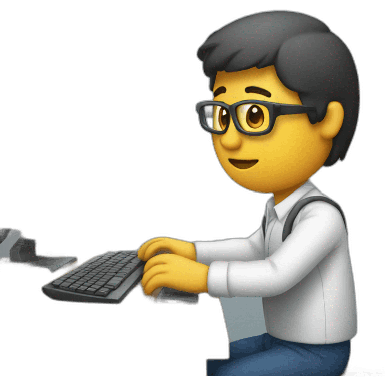 Working on a computer emoji