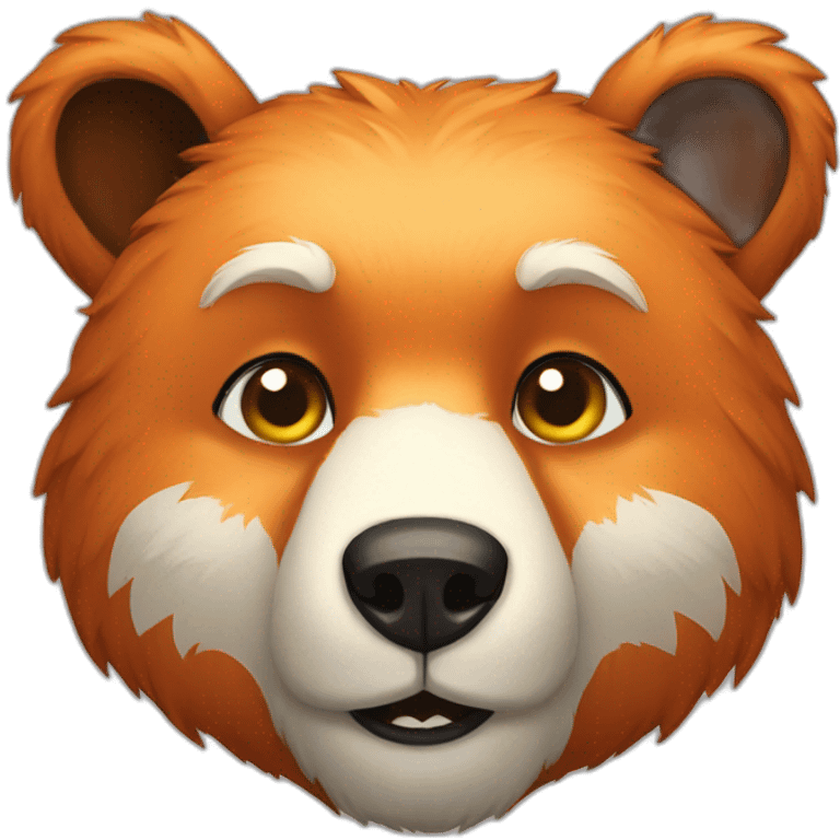 a bear that is half fox emoji