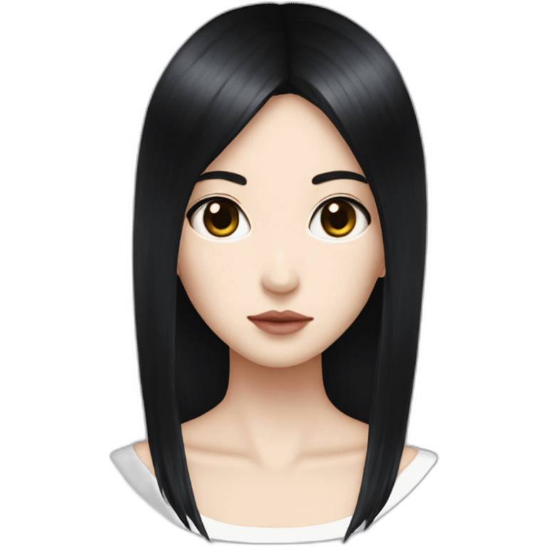 tomie girl black hair emoji