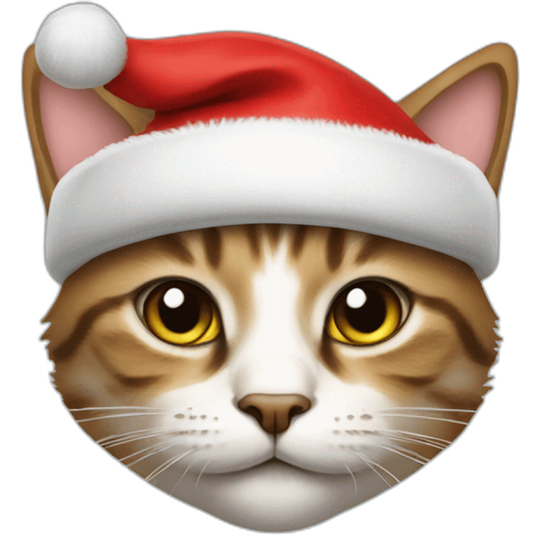 Cat Santa hat emoji